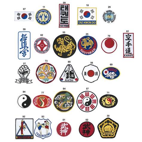 broderte emblem korea taekwondo flagg